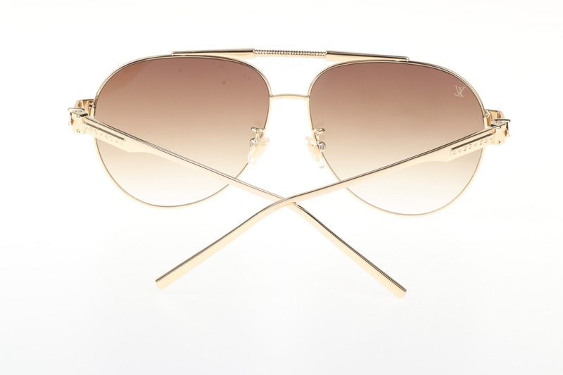 Z0965 Sunglasses In Gold Gradient Brown