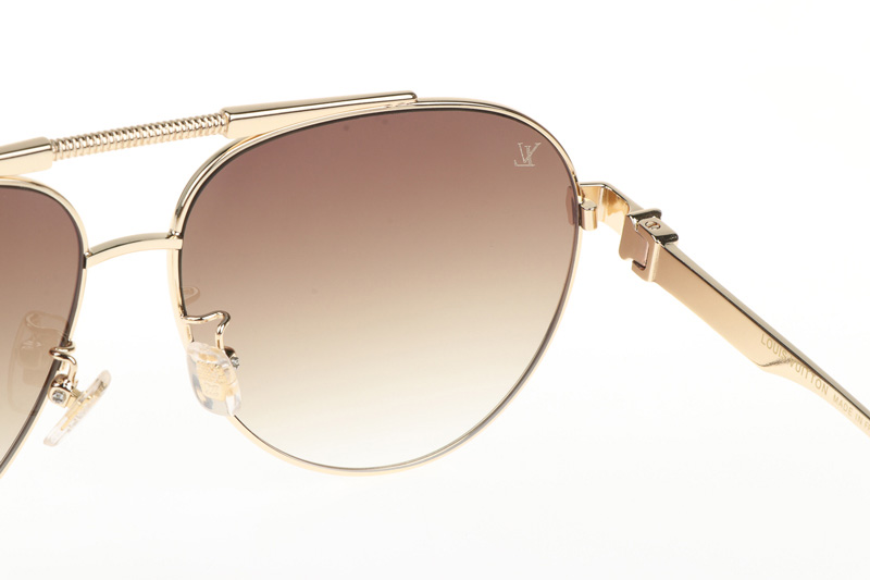 Z0965 Sunglasses In Gold Gradient Brown