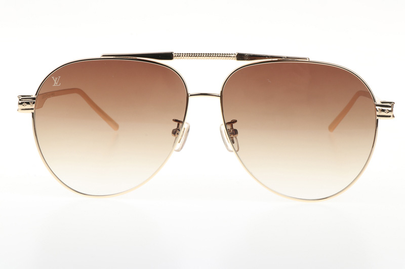 Z0965 Sunglasses In Gold Gradient Brown