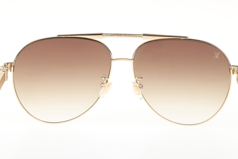 Z0965 Sunglasses In Gold Gradient Brown