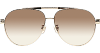 Z0965 Sunglasses In Gold Gradient Brown Logo Lens