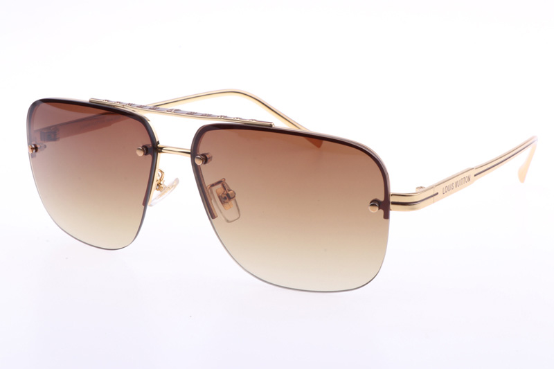 Z1078 Sunglasses In Gold Gradient Brown