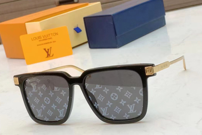 Z1667 Sunglasses In Black Gold Grey