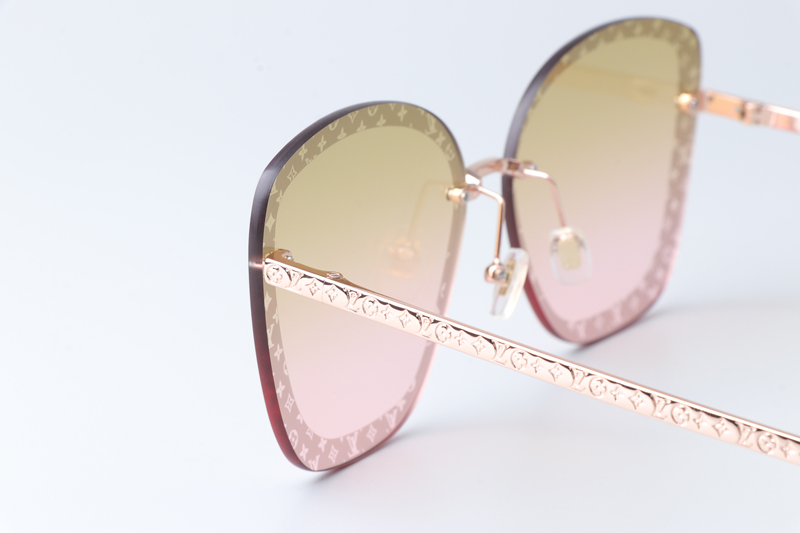 Z1930U Sunglasses Rose Gold Gradient Brown