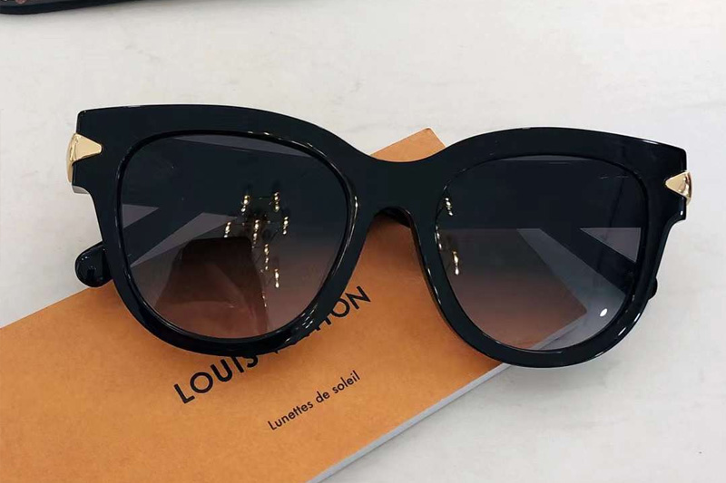 Z1988E Sunglasses In Black Gold Logo Lens