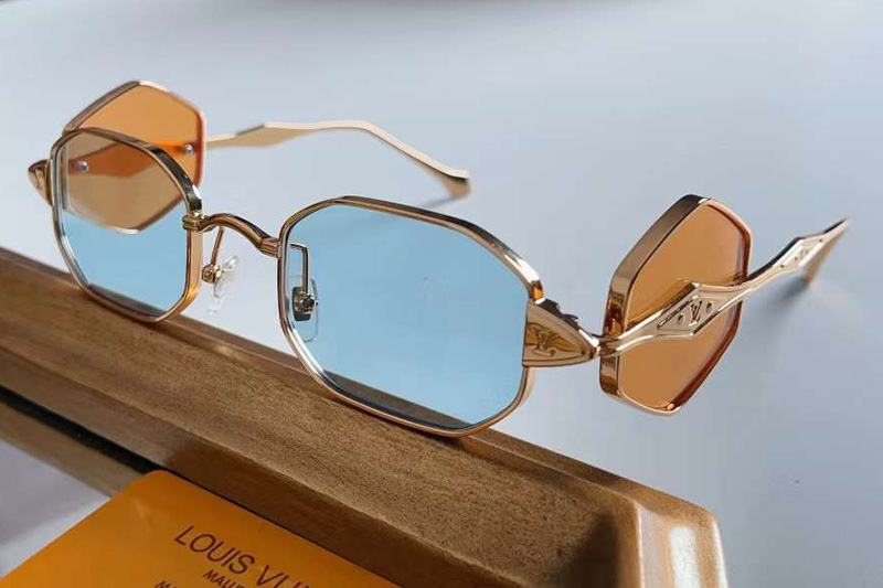 Z2020U Sunglasses Gold Blue