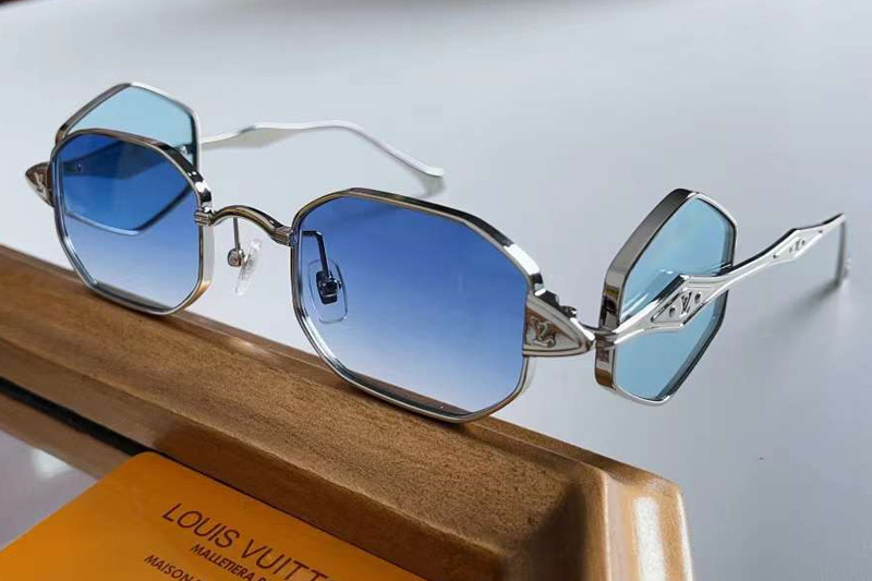 Z2020U Sunglasses Silver Gradient Blue