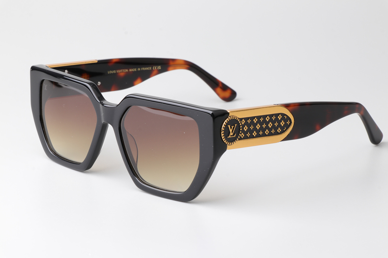 Z2038E Sunglasses Black Tortoise Gradient Brown