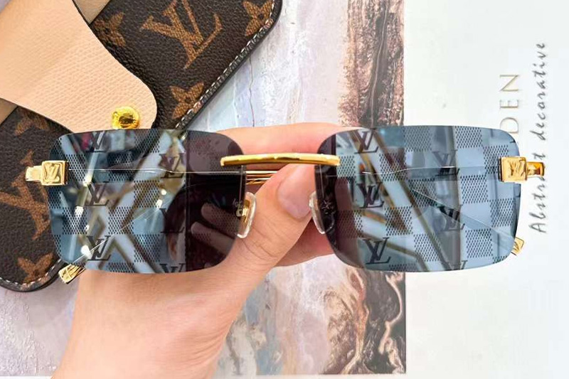 Z2194U Sunglasses Gold Silver Logo